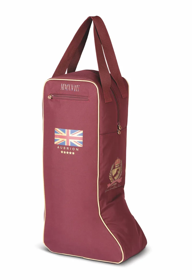 Shires Aubrion Team Long Boot Bag in Burgundy-1